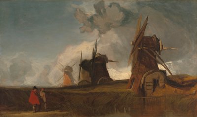 Drenaje Mills in the Fens, Croyland, Lincolnshire de John Sell Cotman