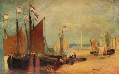 Barcos holandeses frente a Yarmouth, premios durante la guerra, c1823 1934 de John Sell Cotman