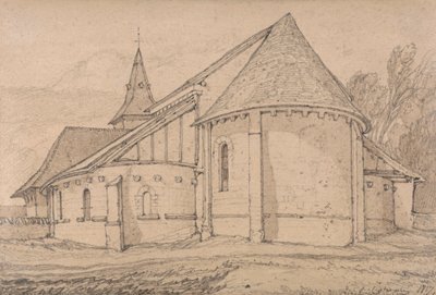 Extremo este de la iglesia abacial de San Pablo en Ruán, Normandía de John Sell Cotman