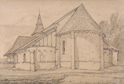 Extremo este de la iglesia abacial de San Pablo en Ruán, Normandía de John Sell Cotman