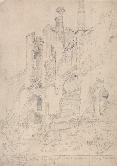 Castillo de Framlingham, Suffolk: Parte del interior en ruinas de John Sell Cotman