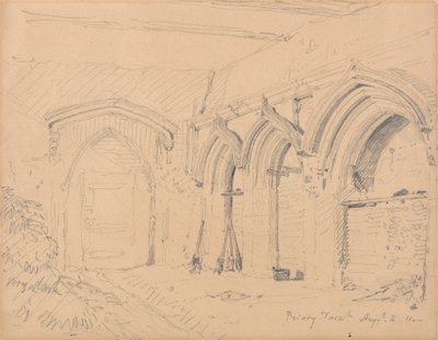 Interior de las ruinas del Priorato de Yarmouth de John Sell Cotman