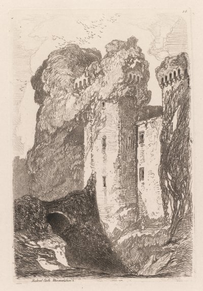 Liber Studiorum: Castillo de Raglan, Monmouthshire de John Sell Cotman