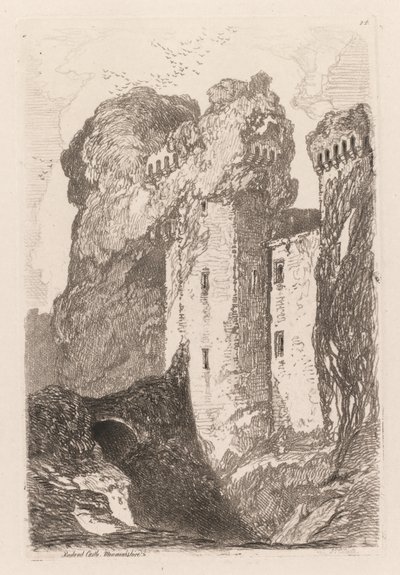 Liber Studiorium: Castillo de Ragland, Monmouthshire, 1838 de John Sell Cotman