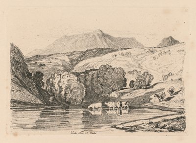 Liber Studiorum: Placa 15, Cader Iris, Gales del Norte de John Sell Cotman