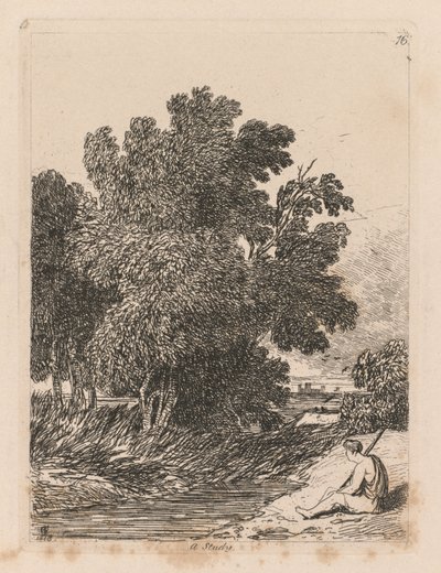 Libro de estudios: lámina 16, un estudio de John Sell Cotman