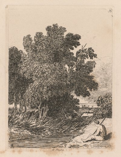 Liber Studiorum: Placa 16, Un Estudio, 1838 de John Sell Cotman