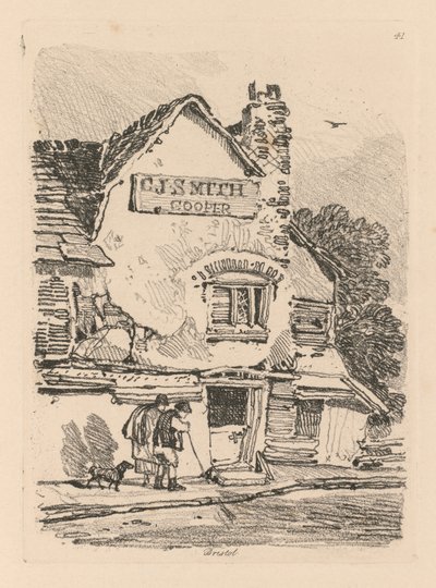 Libro de Estudios: Placa 41, Casa en Bristol de John Sell Cotman