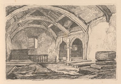 Libro de estudios: Lámina 42, Capel Carrig, Caernarvonshire de John Sell Cotman