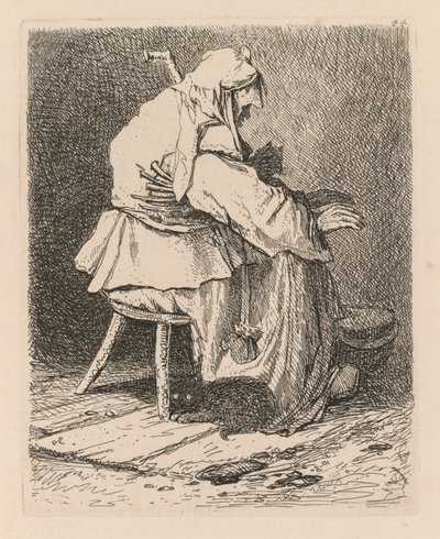Liber Studiorum: Placa 44, Boceto después de Rembrandt, 1838 de John Sell Cotman