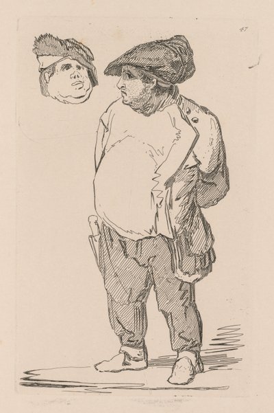 Liber Studiorum: Placa 47, Un estudio, 1838 de John Sell Cotman