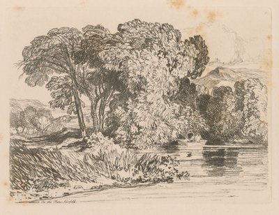 Liber Studiorum: Placa 4, Vista en el Yare, Norfolk, 1838 de John Sell Cotman