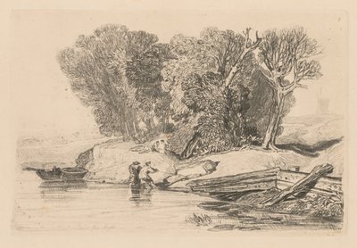 Libro de estudios: Lámina 7, Postwick Grove, Norfolk de John Sell Cotman