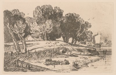 Liber Studiorum: Lámina 8, Millbank sobre el Támesis de John Sell Cotman