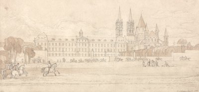 Escuela militar e iglesia abacial de San Esteban en Caen de John Sell Cotman
