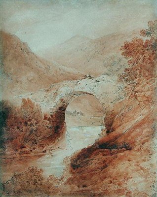 Pontaber, Glasllyn, Gales del Norte de John Sell Cotman