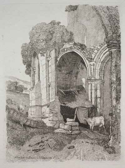 Abadía de Rievaulx, Yorkshire, 1810 de John Sell Cotman