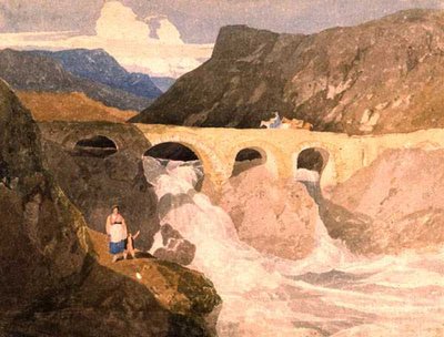 Camino a Capel Curig, Gales del Norte de John Sell Cotman