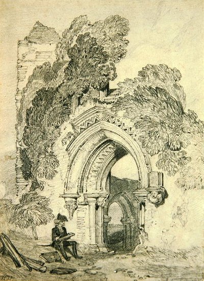 Ruina románica de John Sell Cotman