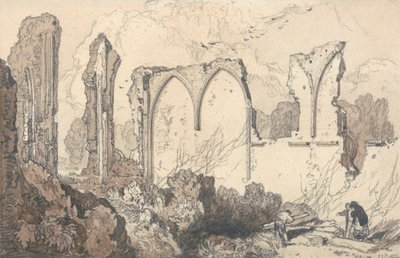 Ruina detrás de la Escuela Libre, Thetford, Suffolk de John Sell Cotman