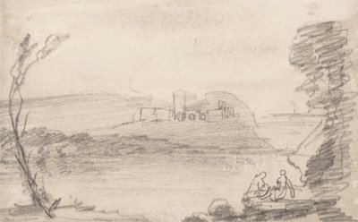 Ruina en un lago, a la manera de Richard Wilson de John Sell Cotman