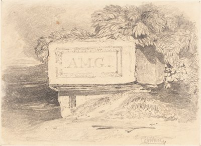 Tumba en ruinas inscrita "A.M.G." de John Sell Cotman