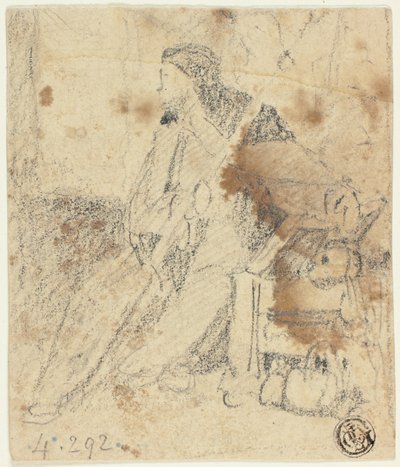 Boceto de actor sentado de John Sell Cotman