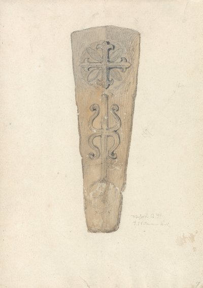 Estudio de una tapa de ataúd de una () Iglesia de Norfolk de John Sell Cotman