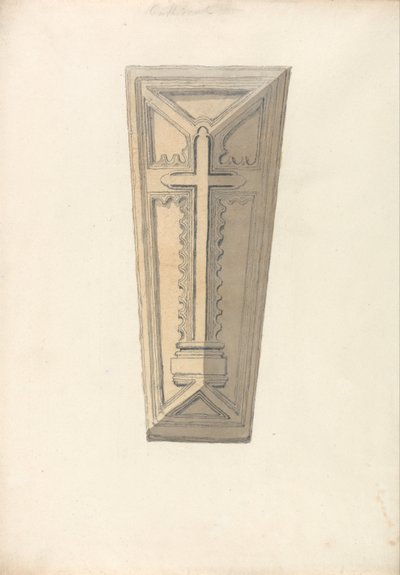 Estudio de una tapa de ataúd de una () Iglesia de Norfolk de John Sell Cotman