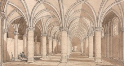 Sala de los Barones, Mont Saint Michel de John Sell Cotman