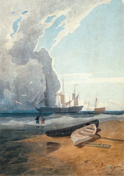 El Marte, Anclado frente a Cromer, c.1807 de John Sell Cotman