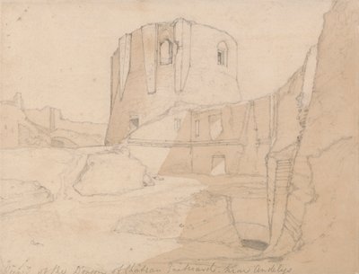 Vista del torreón de Chateau Gaillard, cerca de Andelys, Normandía de John Sell Cotman