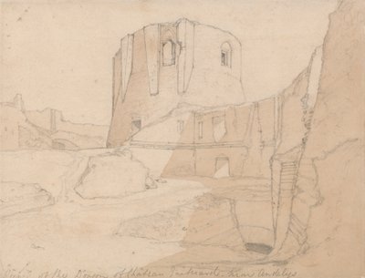 Vista del torreón de Chateau Gaillard, cerca de Andelys, Normandía de John Sell Cotman