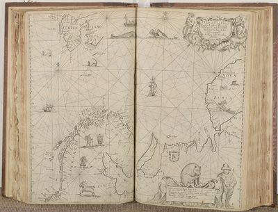 Un mapa de las costas marítimas de Rusia, Laponia, Finmarke, Nova Zemla y Groenlandia, 1671 de John Seller