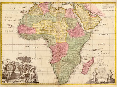 África, de Geografía Moderna, c.1725 de John Senex