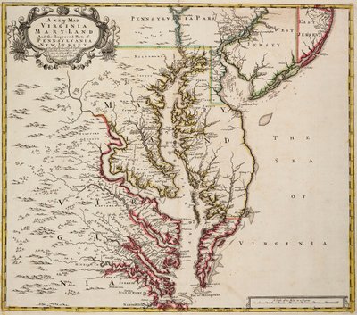 Mapa de Virginia de John Senex