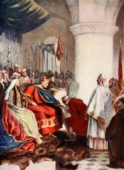Guillermo otorgando una carta a la Ciudad de Londres, ilustración de 