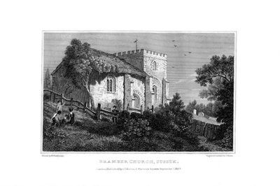 Iglesia de Bramber, West Sussex, 1829 de John Shury