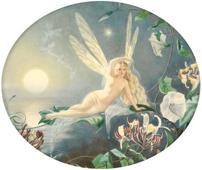 Hada descansando en una hoja, c.1860 de John Simmons