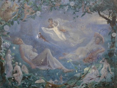 Escena de El sueño de una noche de verano, 1873 de John Simmons