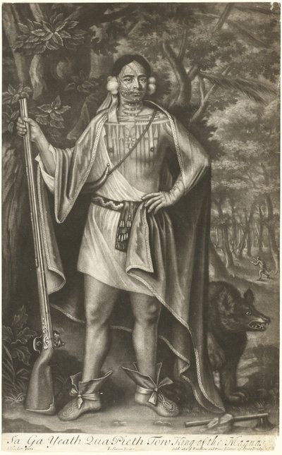 Sa Ga Yeath Qua Pieth Tow, Rey de los Maquas de John Simon after John Verelst