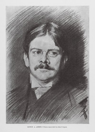 Edwin A Abbey (grabado) de John Singer (after) Sargent