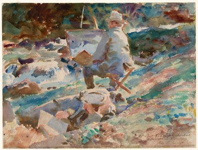 Un Artista en su Caballete de John Singer Sargent