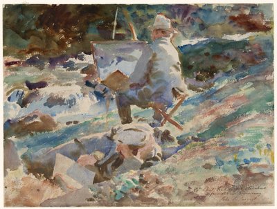 Un artista ante su caballete de John Singer Sargent