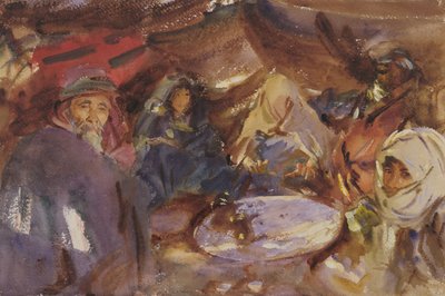 Gitanos árabes en una tienda, 1905-06 de John Singer Sargent