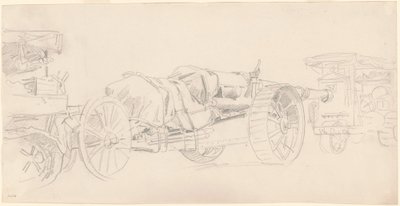 Remolques de cañón, Francia de John Singer Sargent