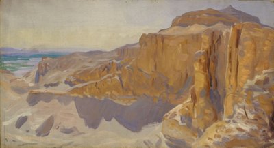 Acantilados en Deir el Bahri, Egipto de John Singer Sargent