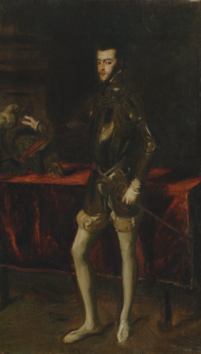 Copia del Retrato de Felipe II de Tiziano de John Singer Sargent