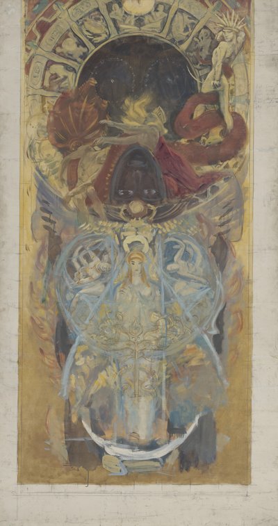 Diseño para la Biblioteca Pública de Boston, 1890-4 de John Singer Sargent