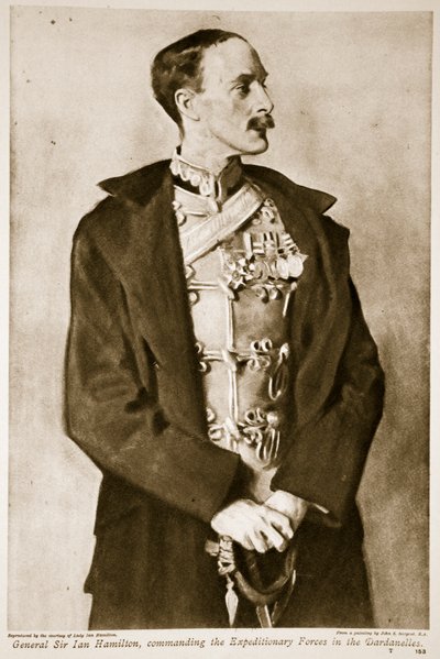 General Sir Ian Hamilton, comandante de las fuerzas expedicionarias en los Dardanelos, 1914-19 de John Singer Sargent